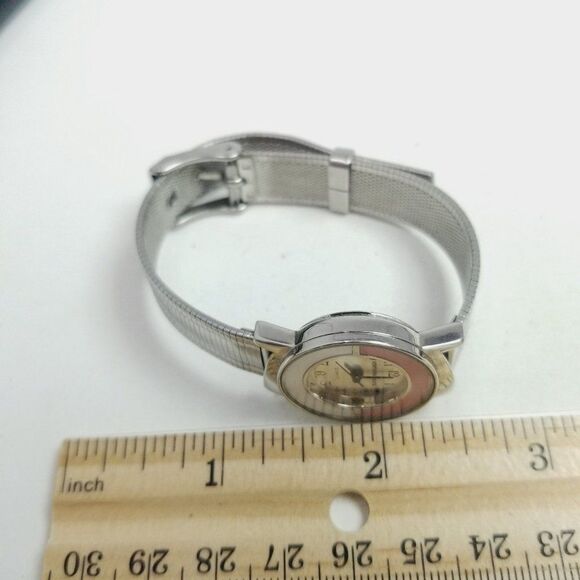 Vintage Northern Lights Pink and Silver Tone Quartz Watch, Not Working As Is - Picture 3 of 5